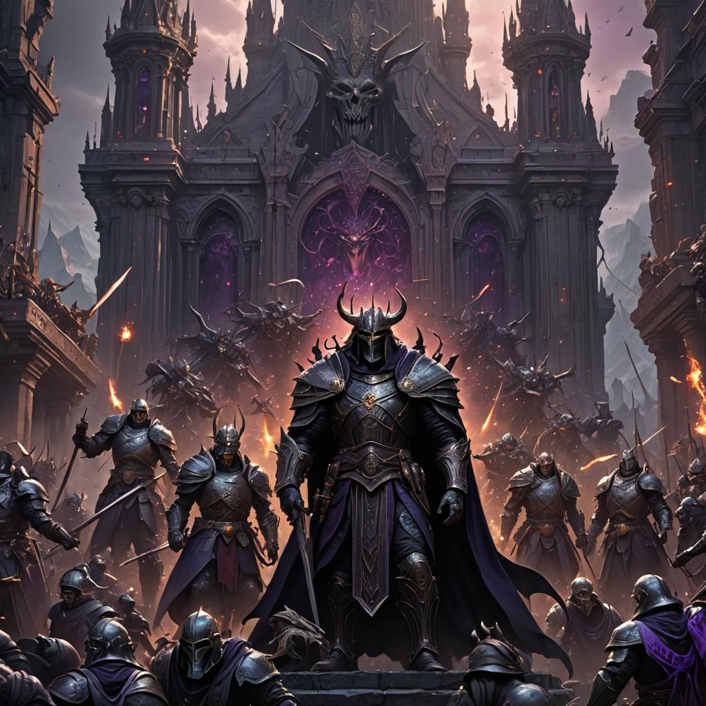 Dark Lord Leading Army: Dark Fantasy Concept Art