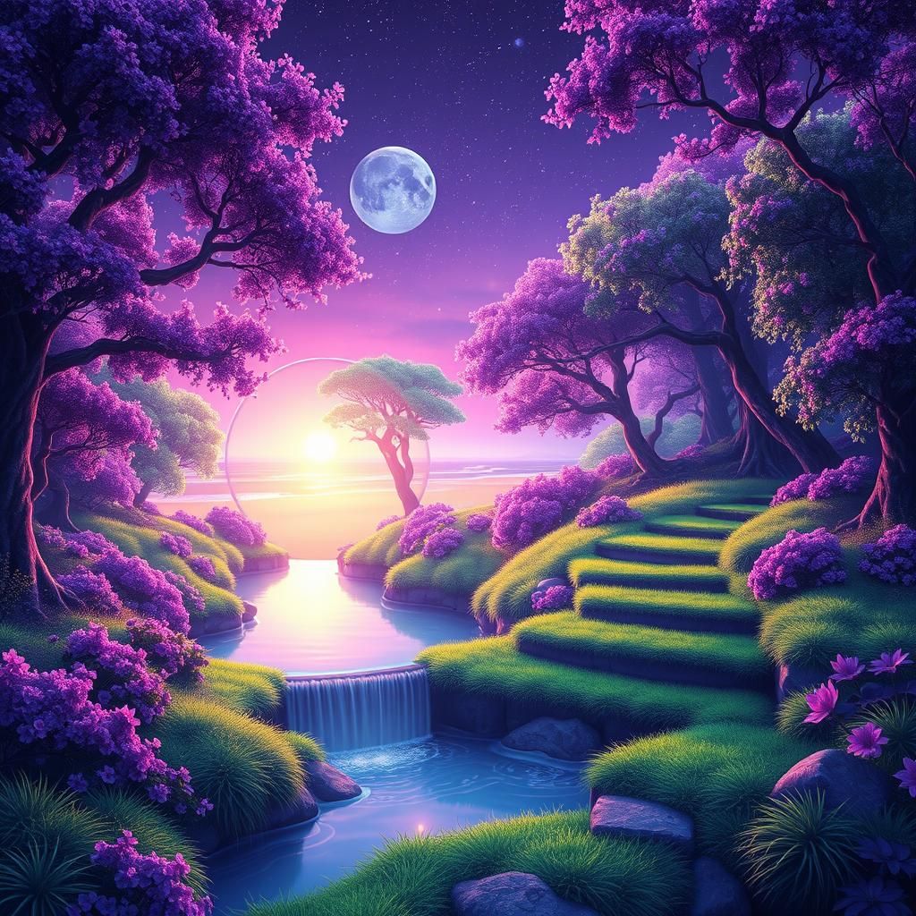 Mystical Forest Portal to Sunny Beach