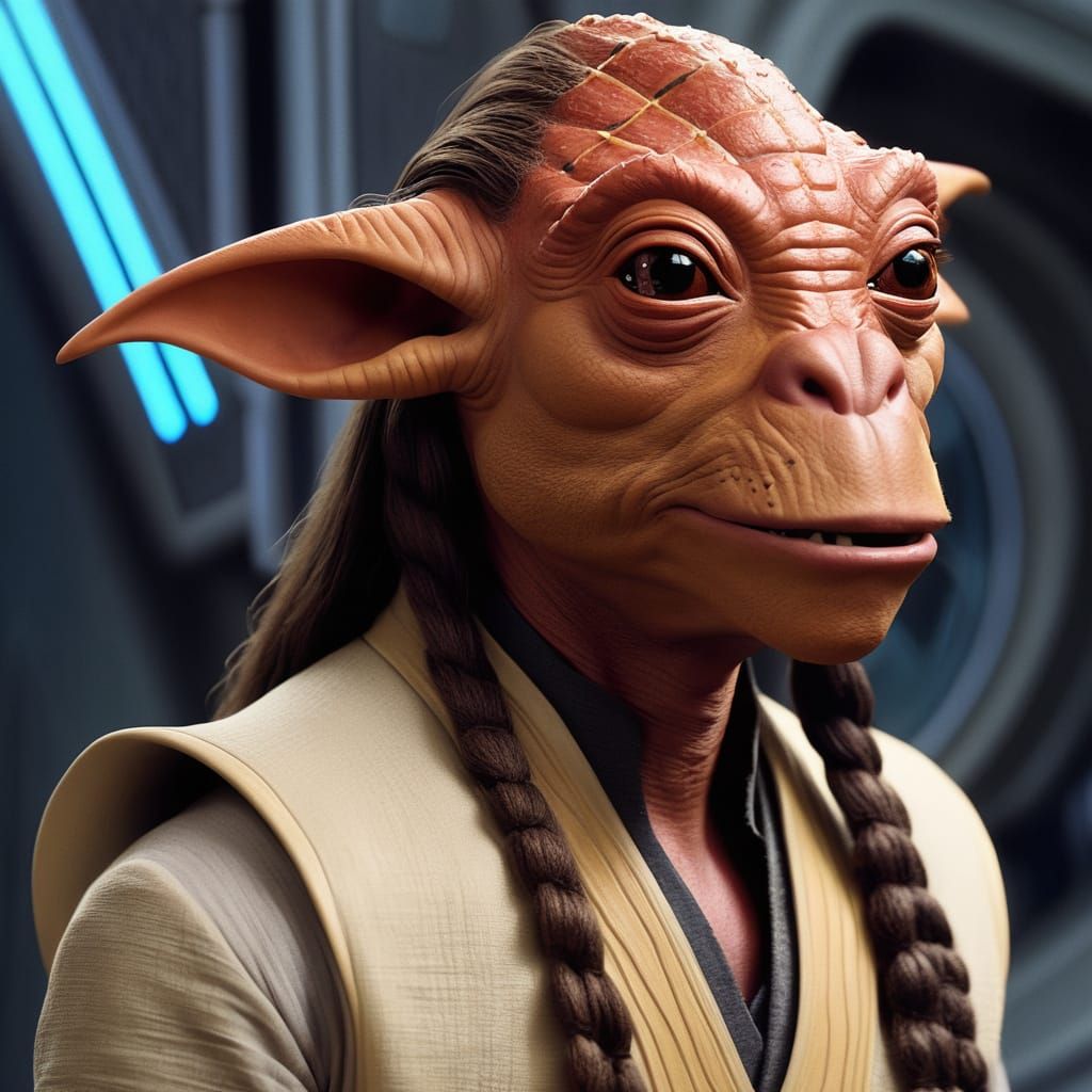 Fusion of Jar Jar Binks and Lando Calrissian.