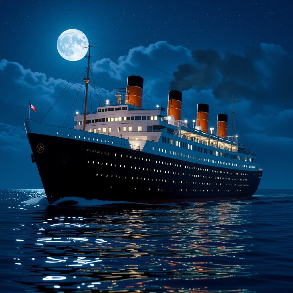 Vampire Ocean Liner at Midnight