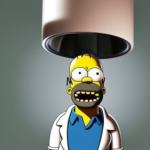 Professional Portrait of Homer Simpson, Close-Up