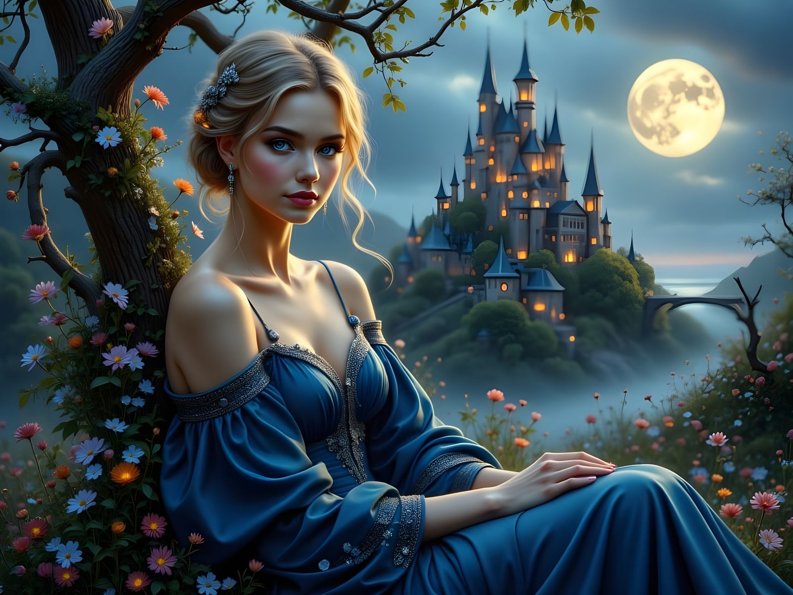 Norse Goddess in Enchanted Paradise