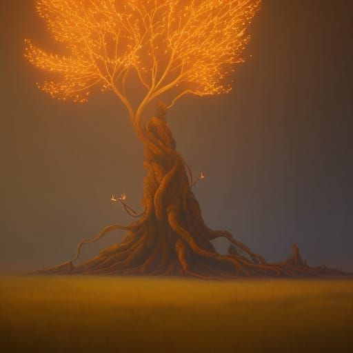 Steampunk Fire Branch Ent in Fantasy Portrait