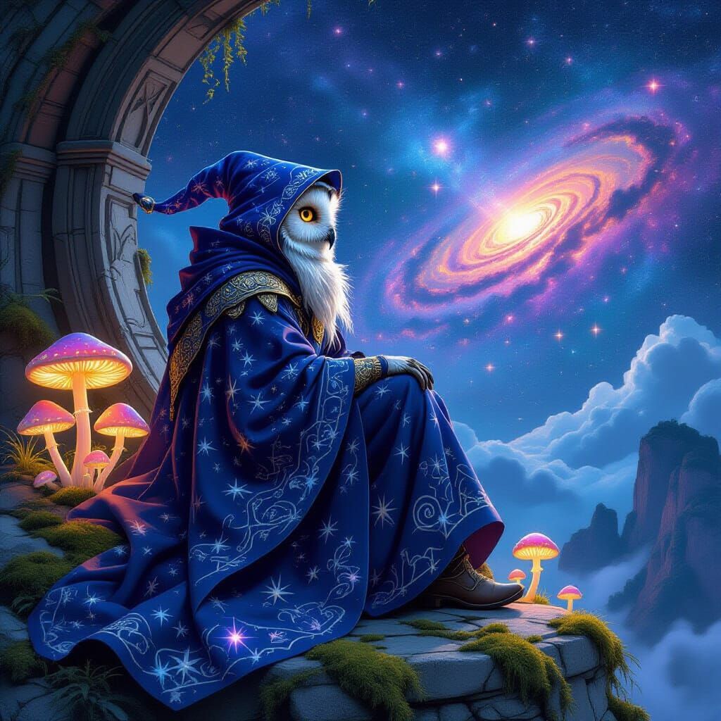 Cosmic Owl Mage on Alien Observatory