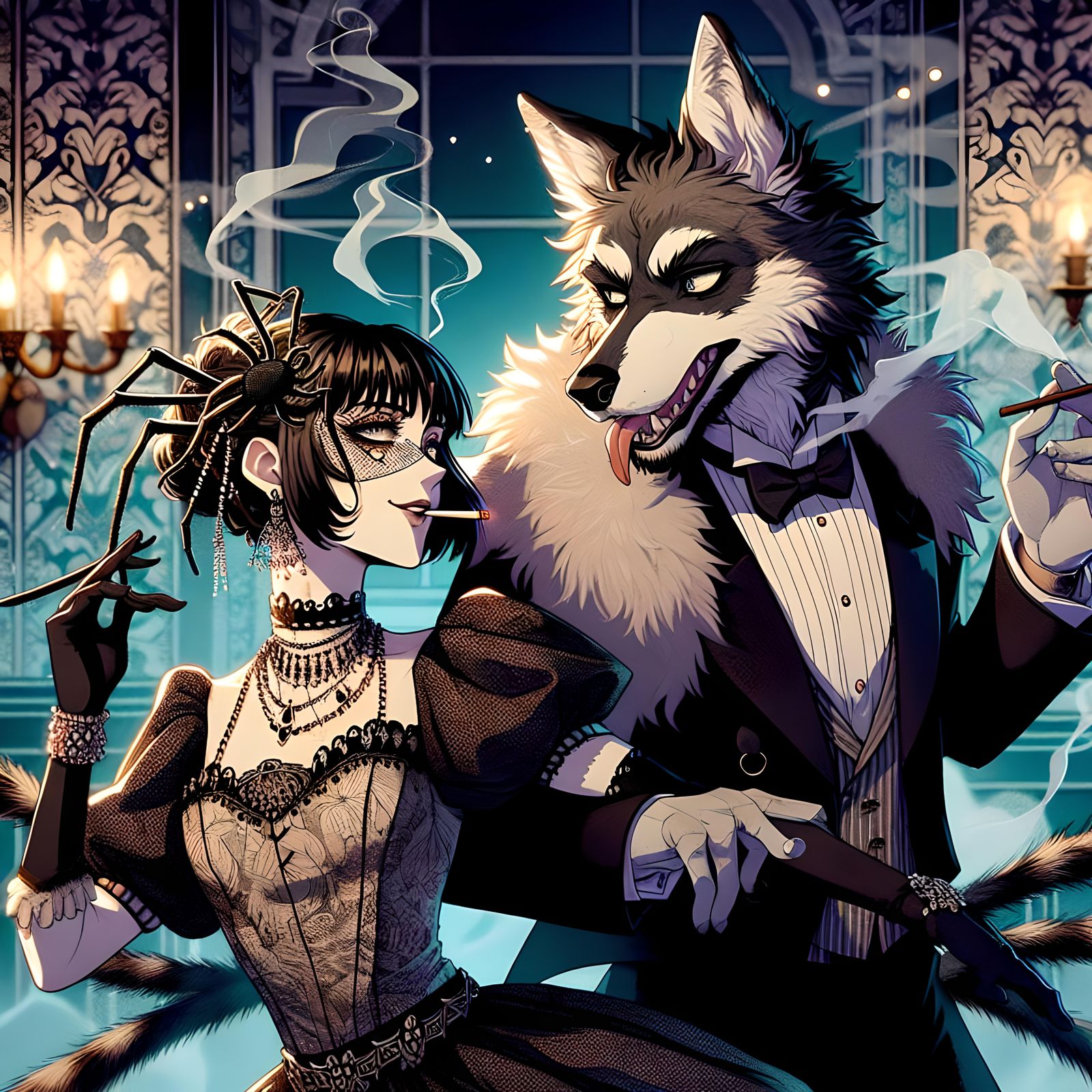 Gothic Jazz Club: Spider Woman and Wolf Man