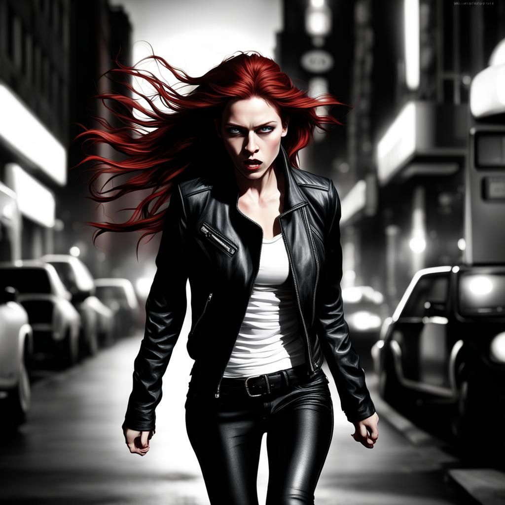 Girl Running in Sin City Style