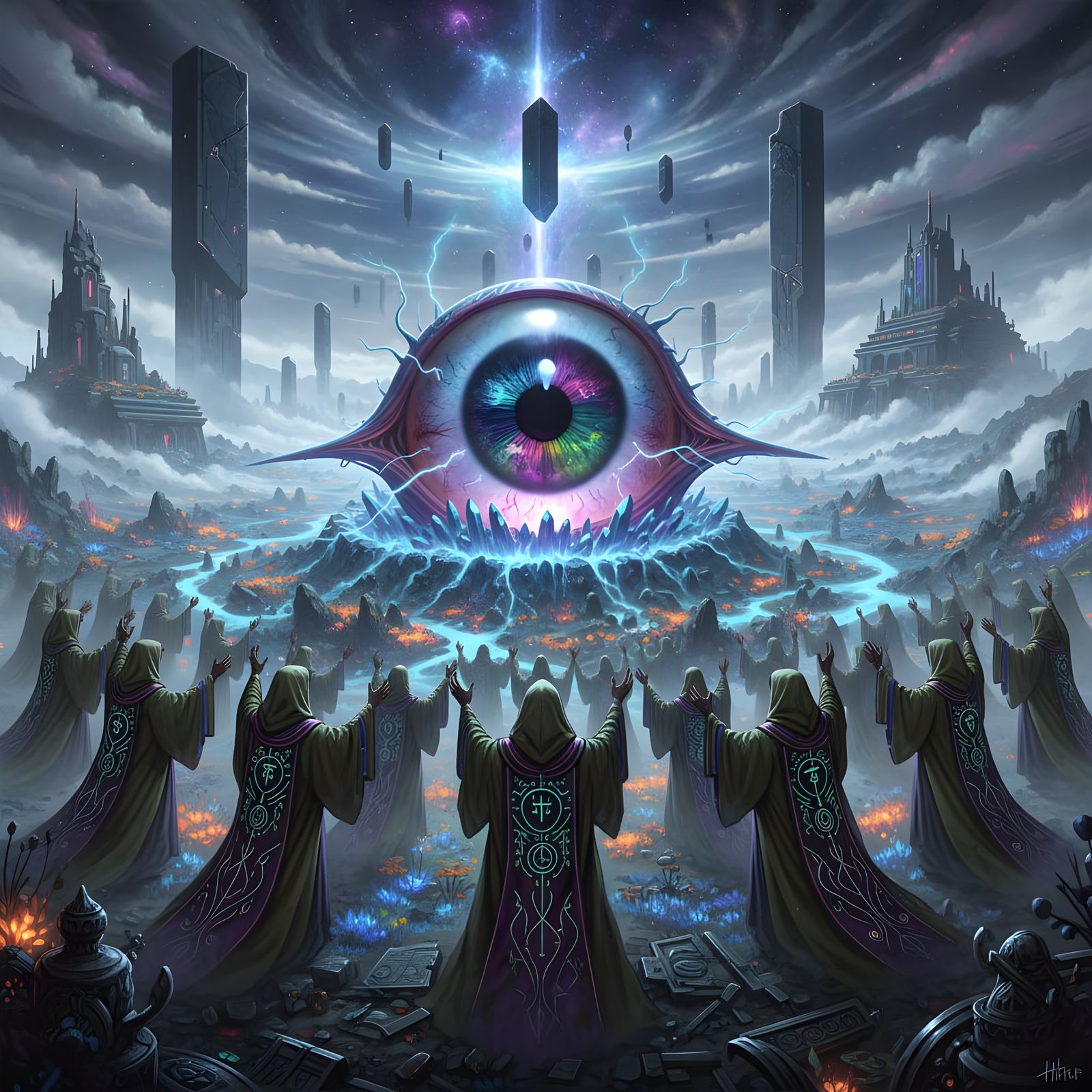 Hidden Cult Worships Eyeball Creature in Masterpiece