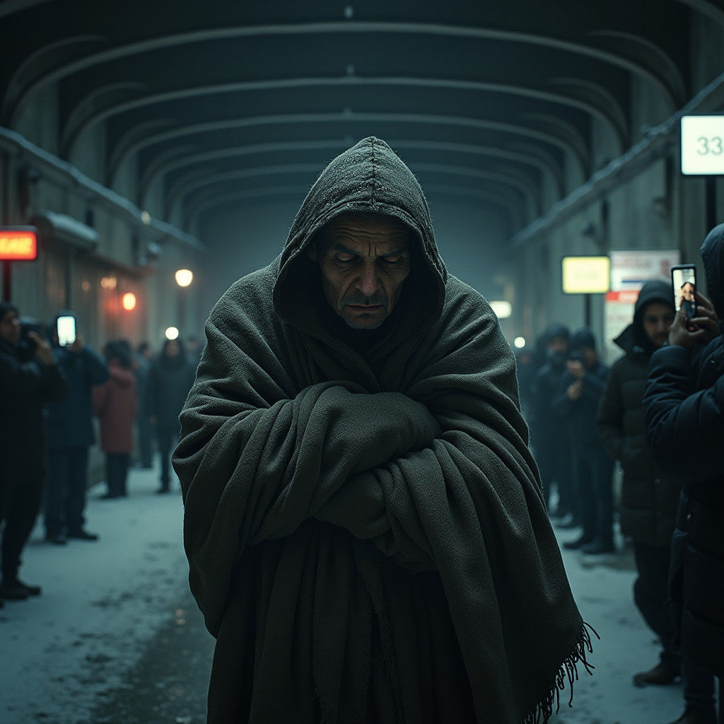 Desperation: Stark Portrait in Art Nouveau Style