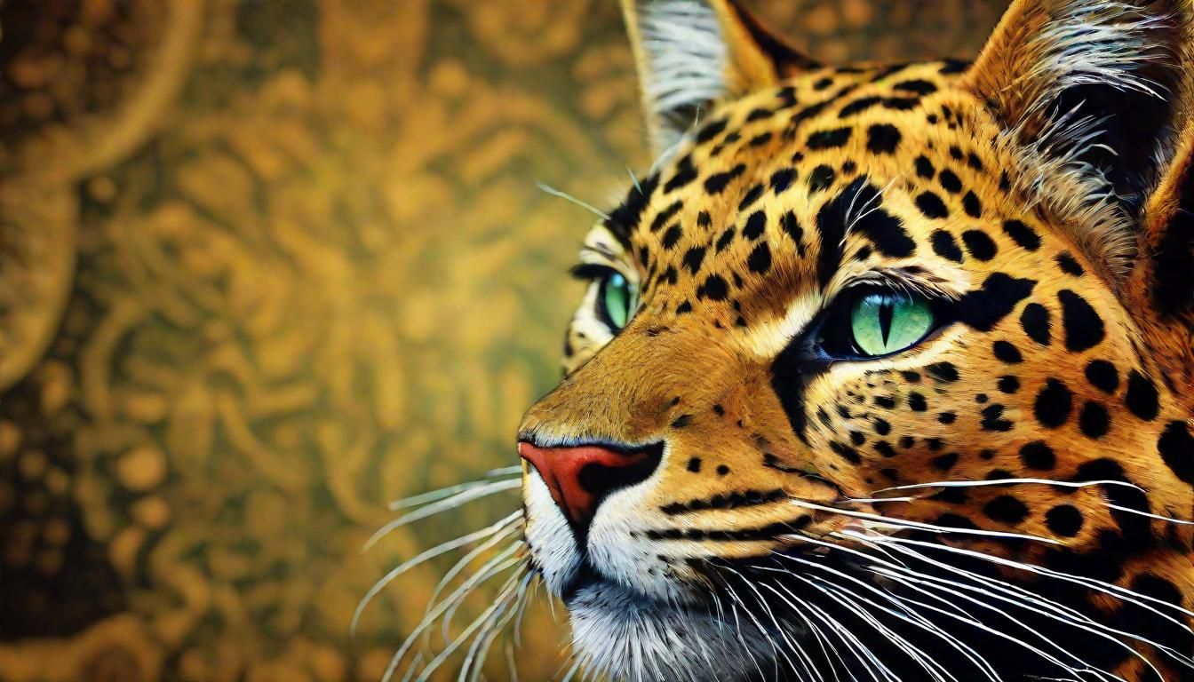 Leopard Messiah Mask in Mandala Art Style