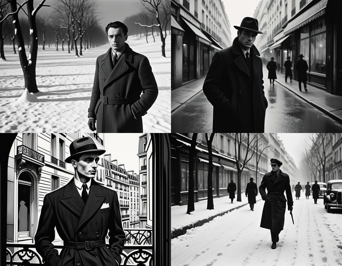 Fernand René as Napoleon in 1940s French Drama Film Style