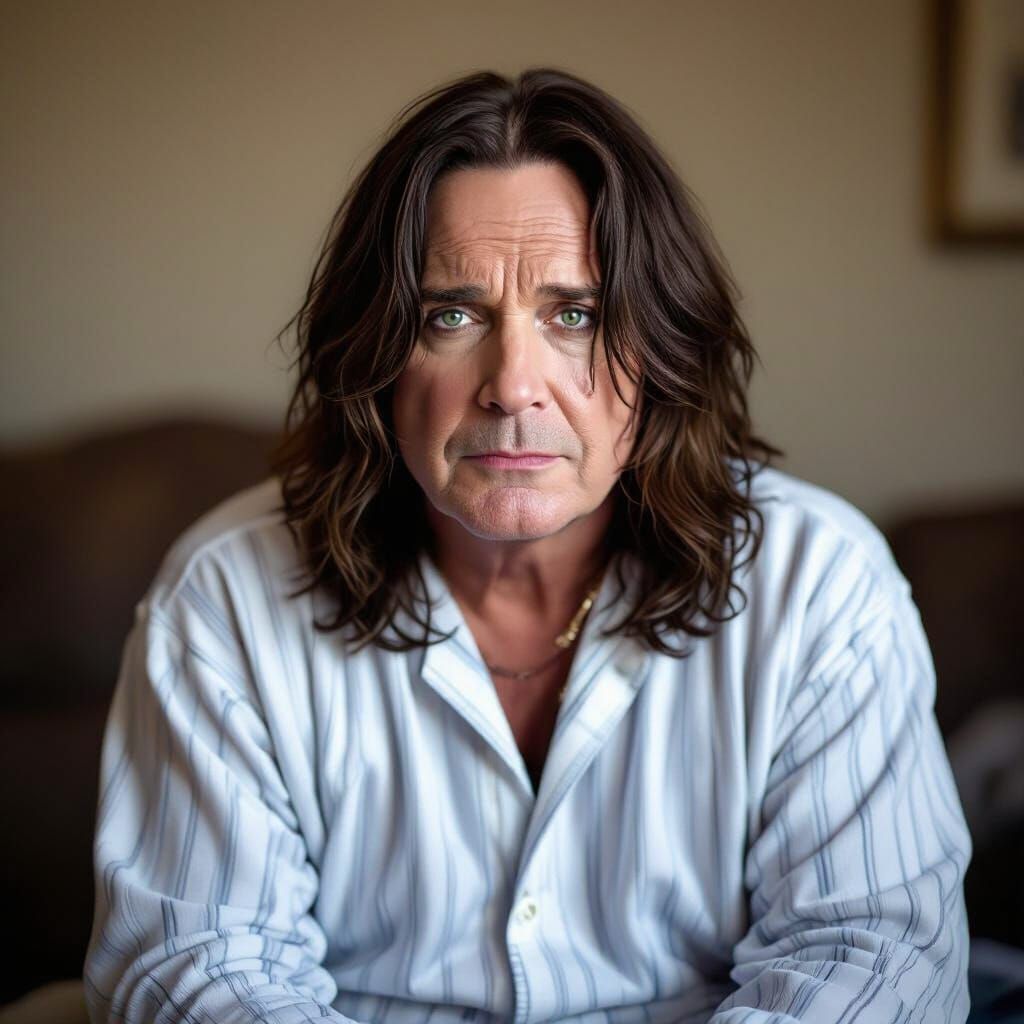 Ozzy Osbourne Embarrassed in Pajamas - Portrait Photography