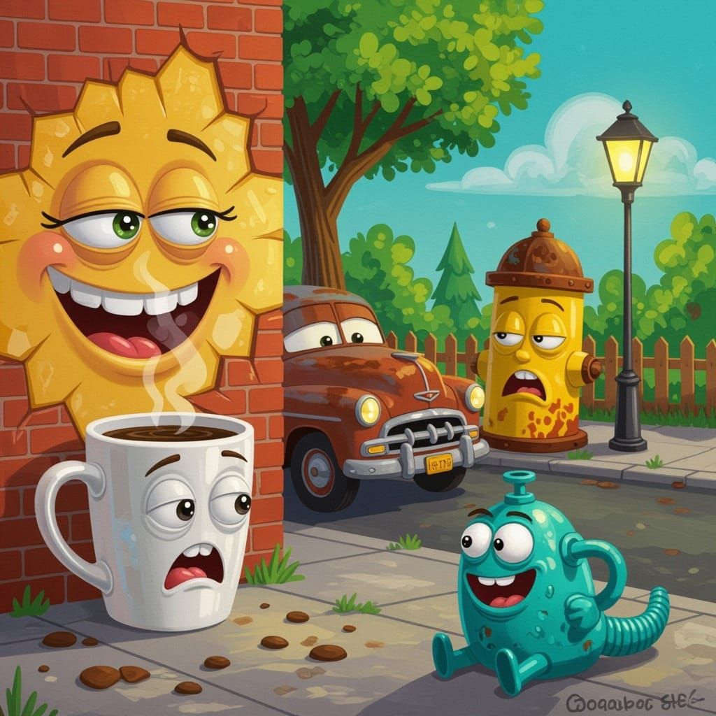 Whimsical World of Hidden Faces Revealed in Vibrant Art