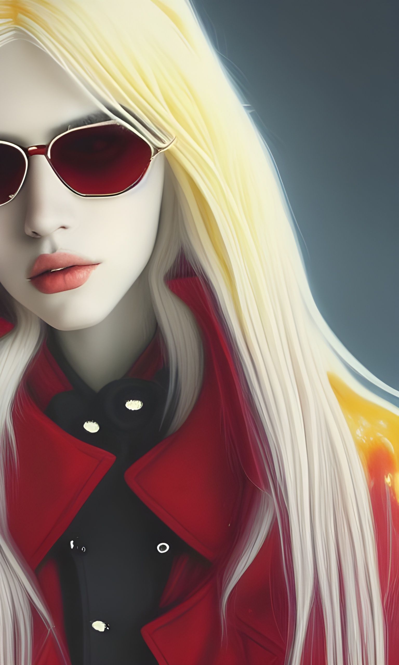 Romantic Portrait of Vash the Stampede in Soft Gothic Style