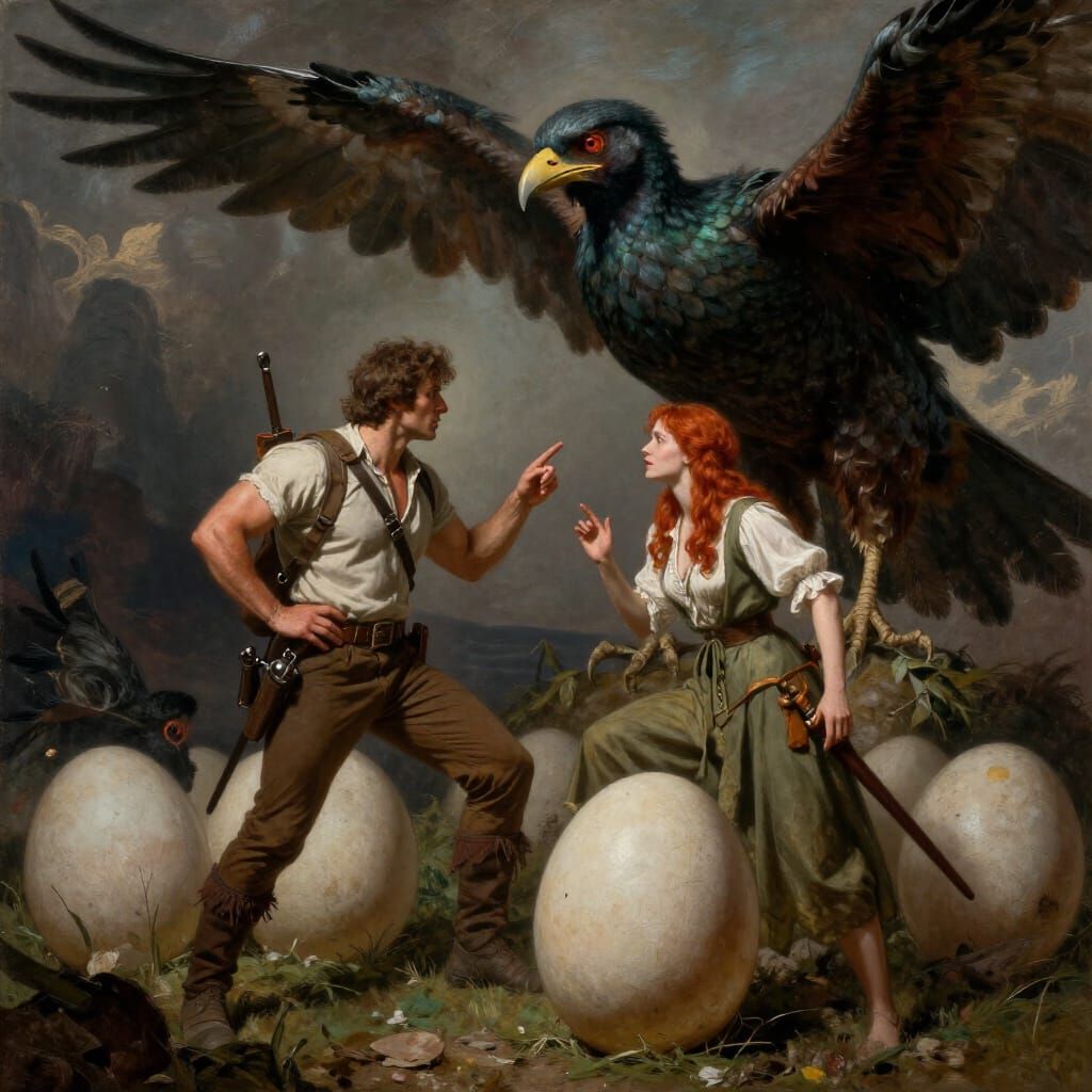 Adventurers Discover Giant Eggs in Dramatic Bird's Nest