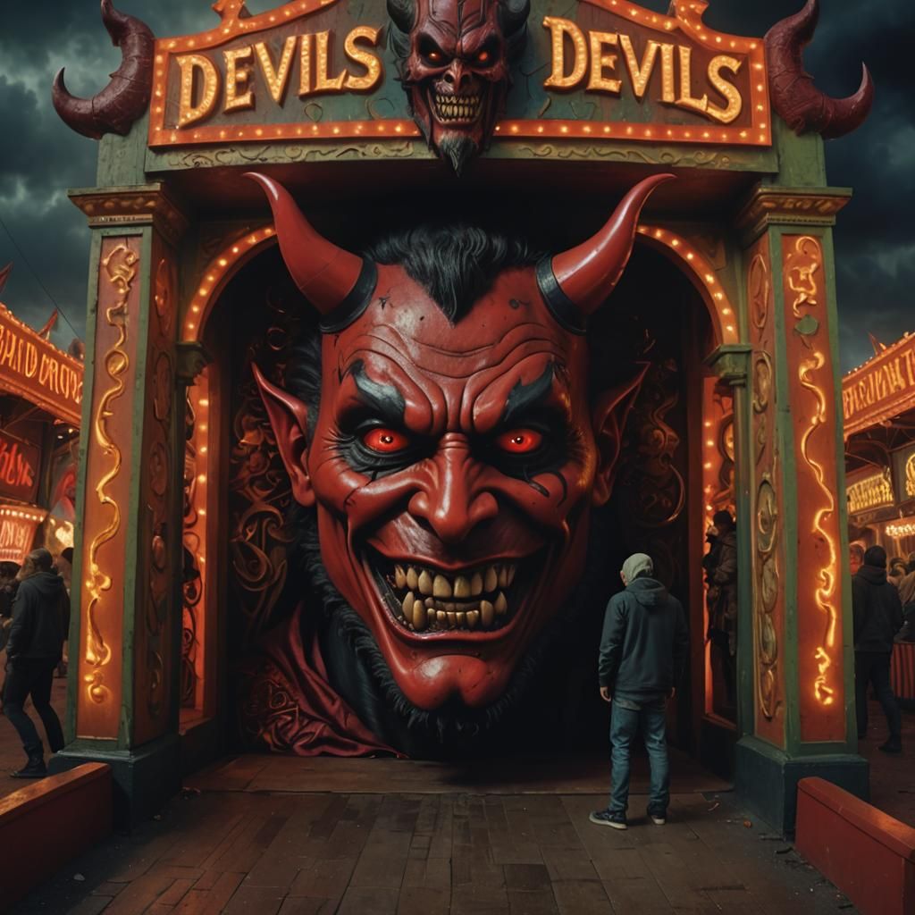 Devilish Carnival Funhouse: A Digital Matte Painting