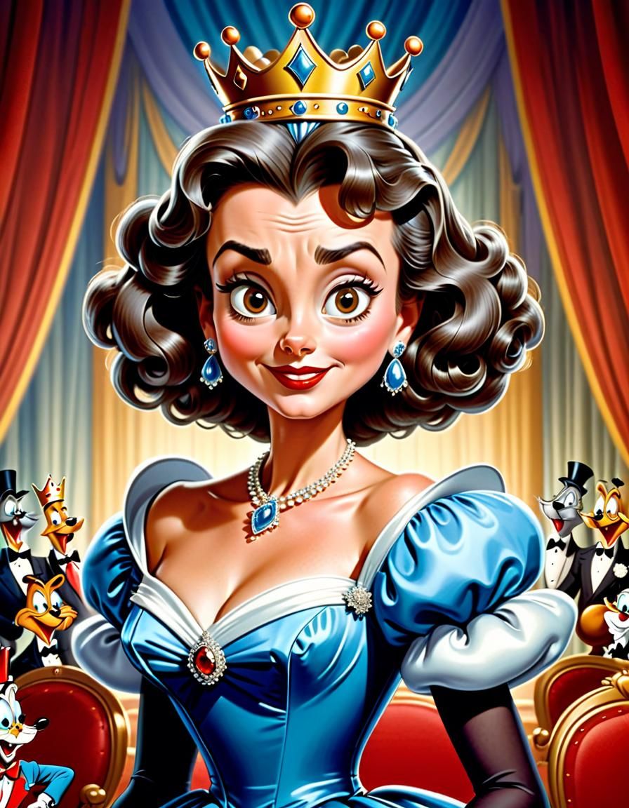 Queen Caricature in Looney Toons Style