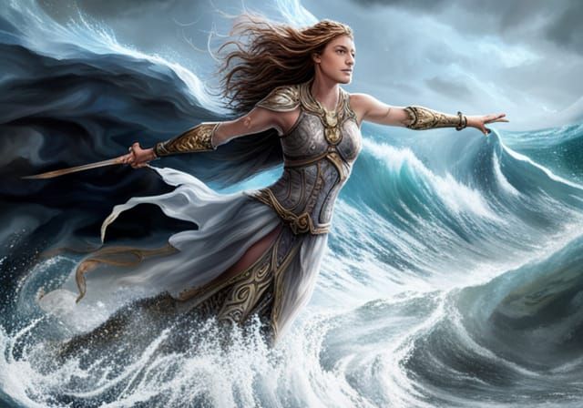 Heroine Emerges from the Sea