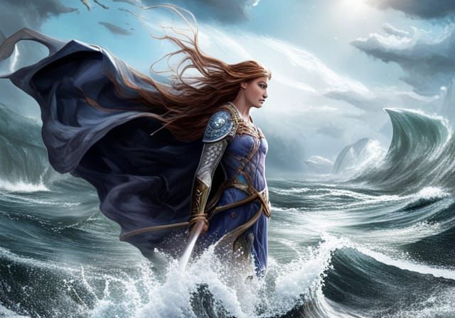 Woman Emerges from the Ocean