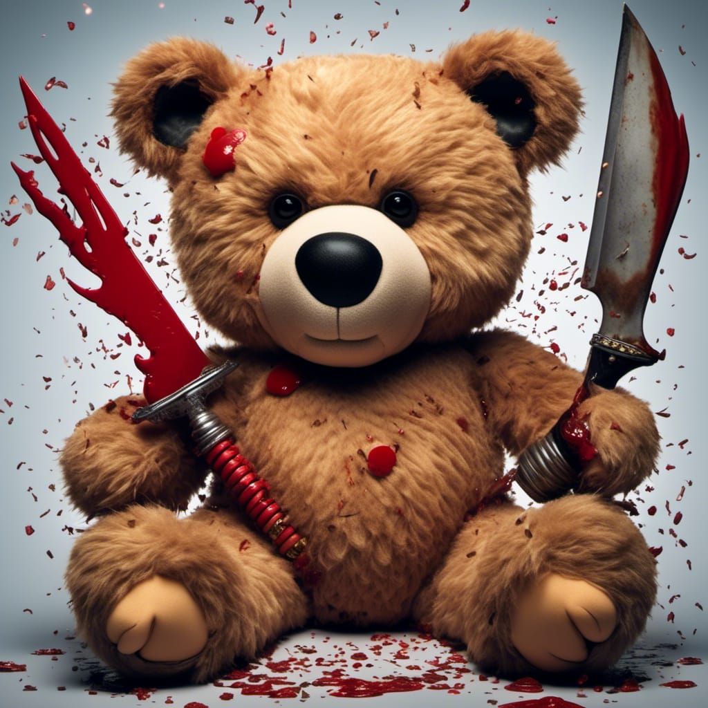 High-Definition Killer Teddy Bear with Dynamic Lighting