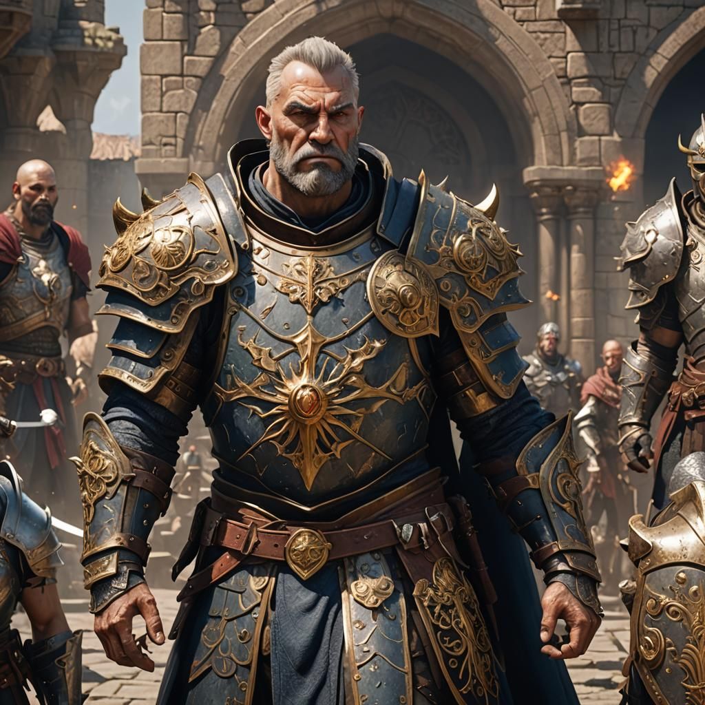 Goliath Warrior in Full Plate Armor Concept Art