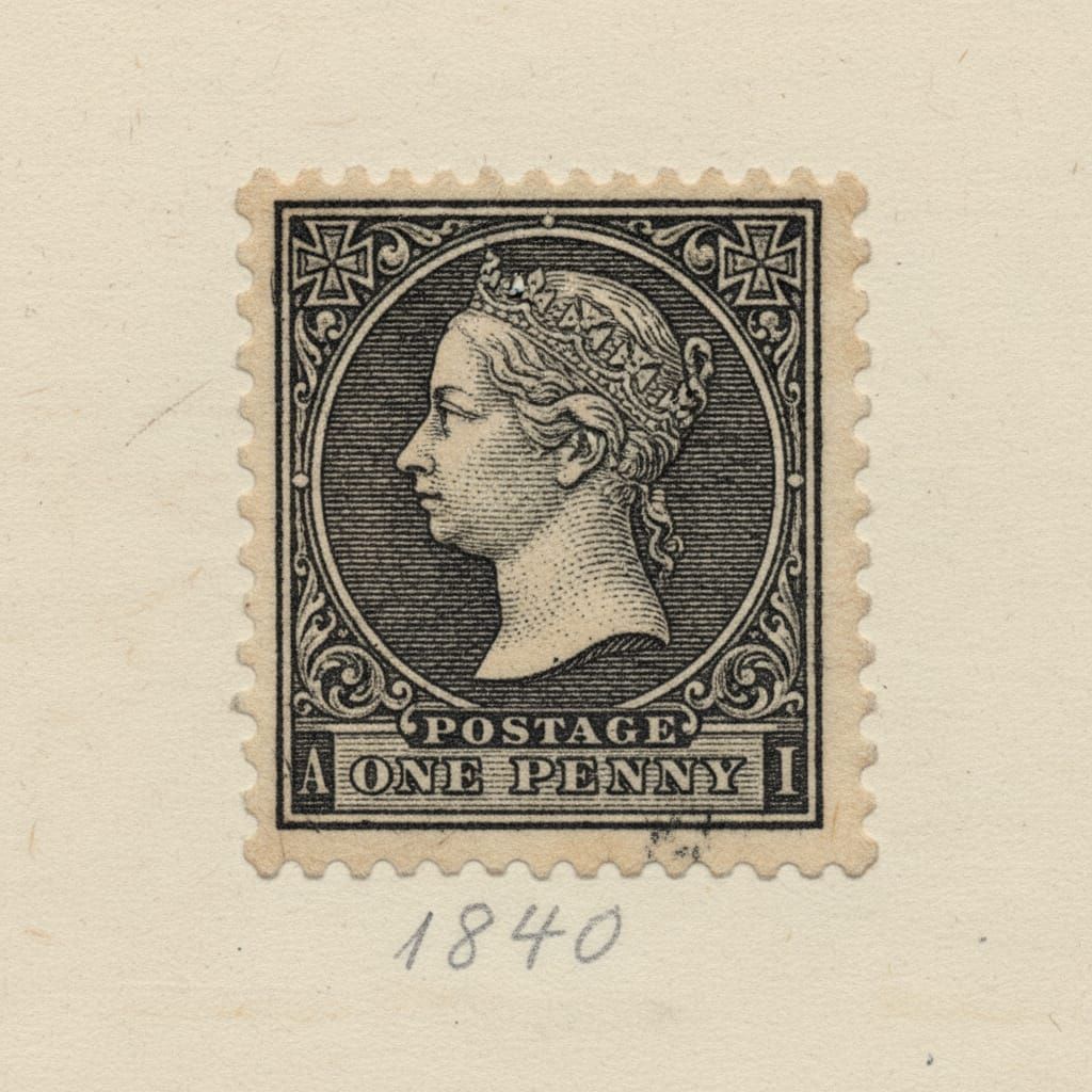 Penny Black Stamp - Iconic British Philately