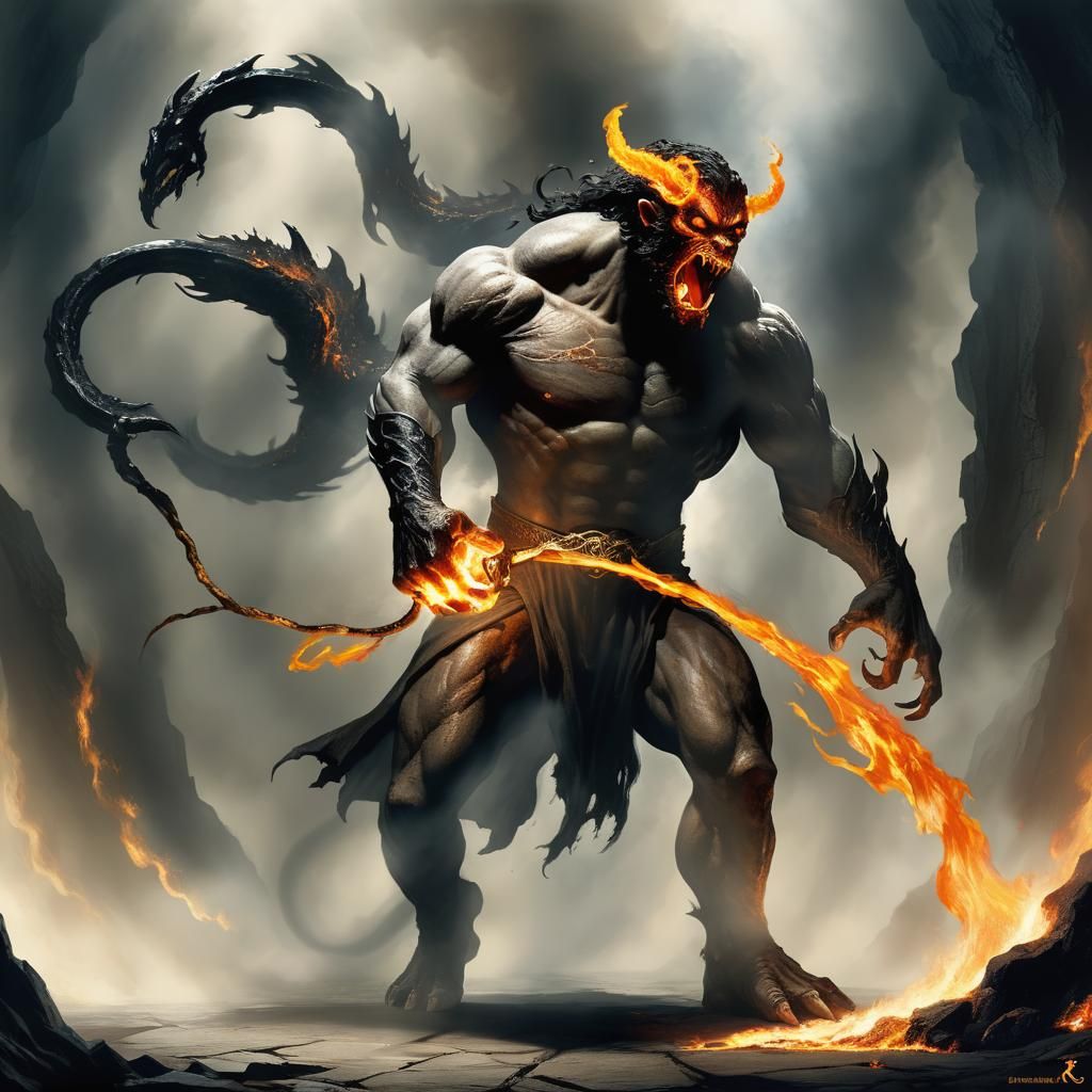 Balrog of Morgoth: Dark Fantasy Concept Art