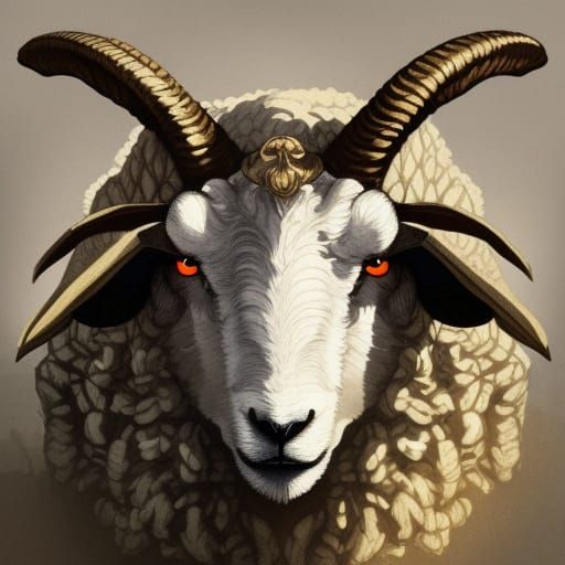 Sheep in Wolf Clothing: Hyperdetailed Art Portrait