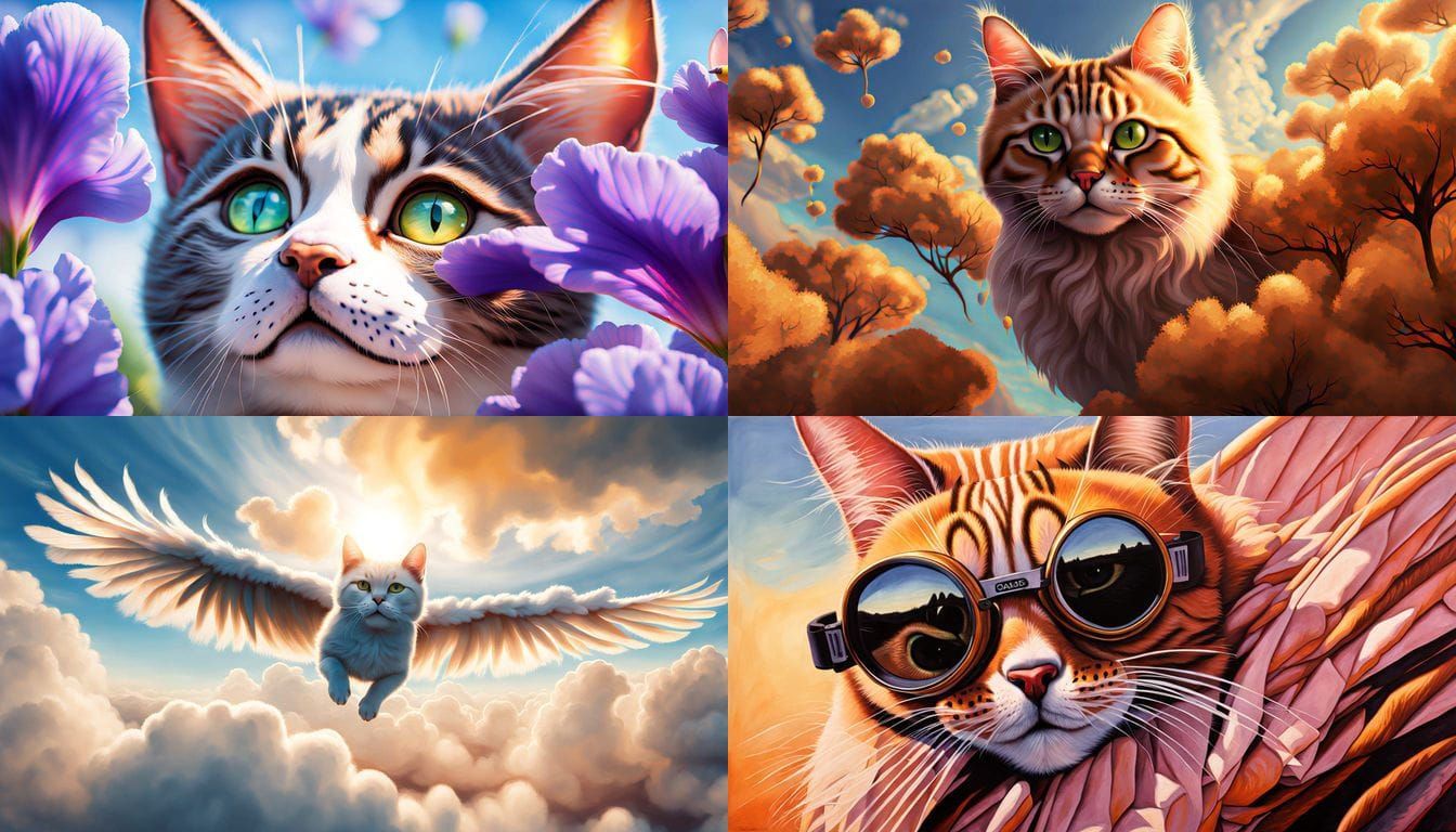Feline Aviator in Hyperrealistic Splendor