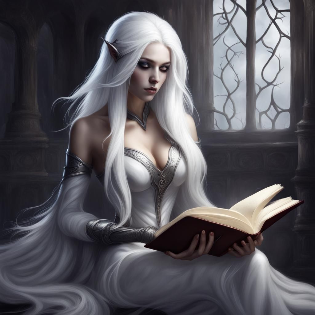 Young Elf Reading