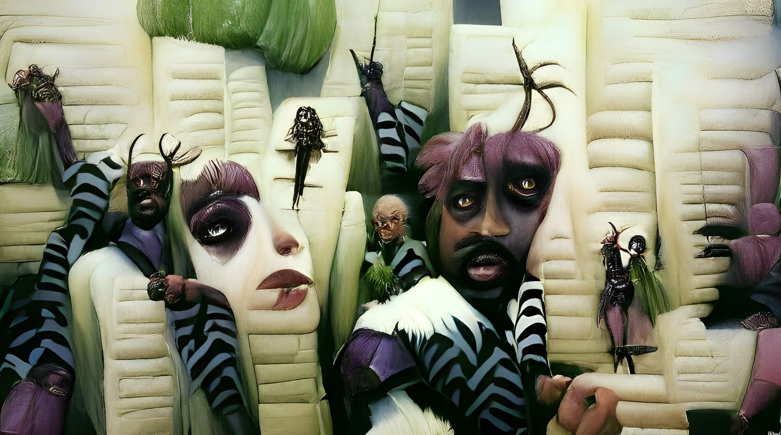 Dark Fantasy Portrait of Beetlejuice in Brom Style