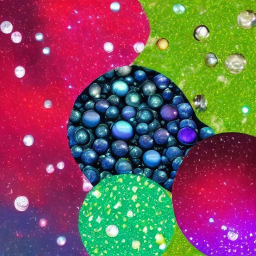 circles various shapes sizes colors sparkling twinkling shin...