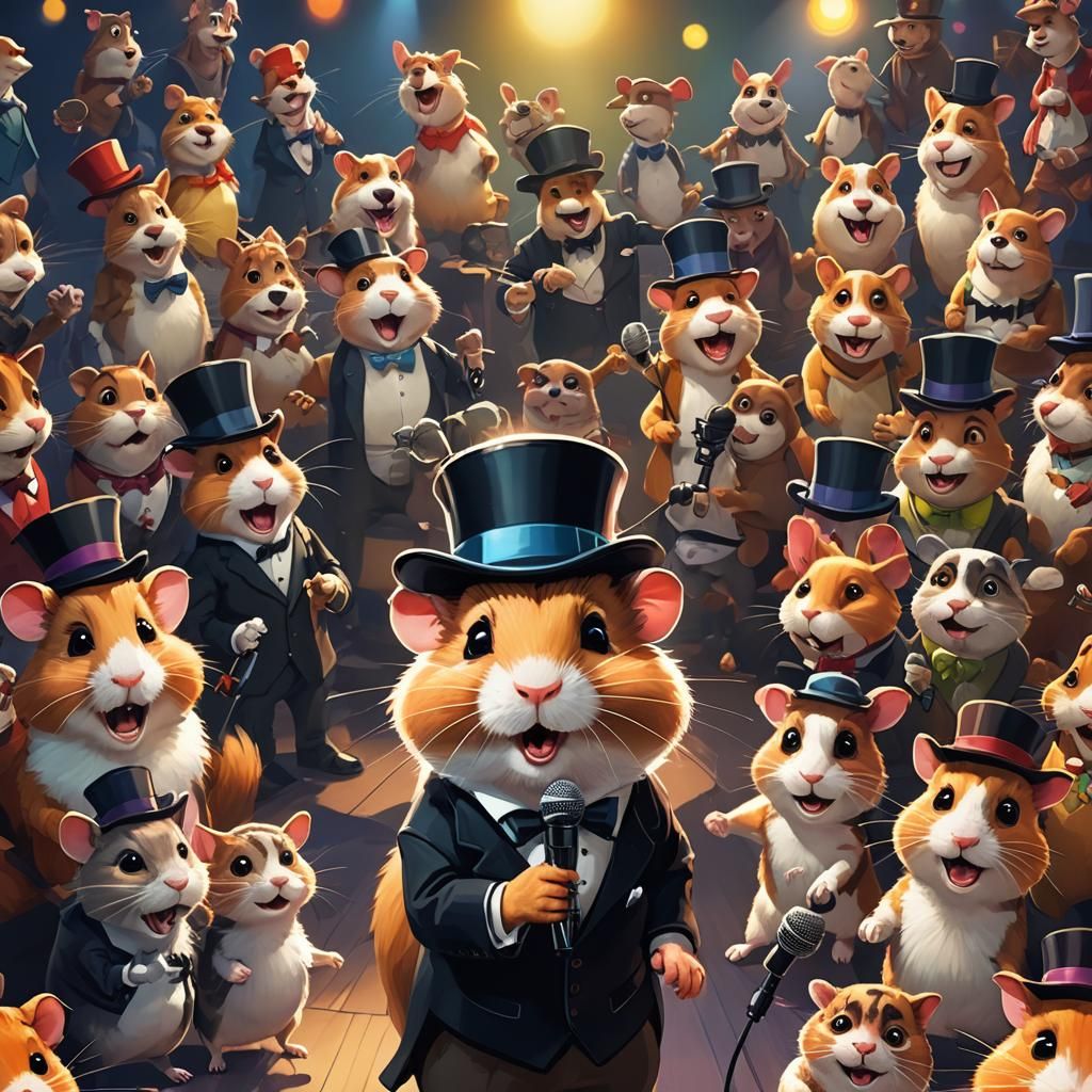 Hamster Stand-Up Comedy Show Concept Art
