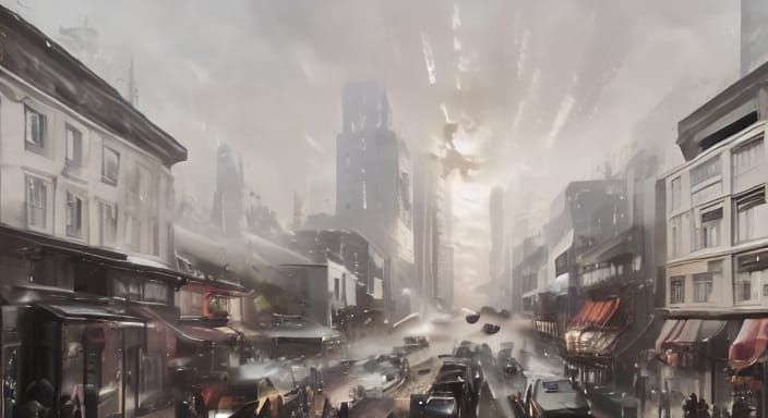 Neon Cityscape at Night in Hyper-Realistic Digital Art