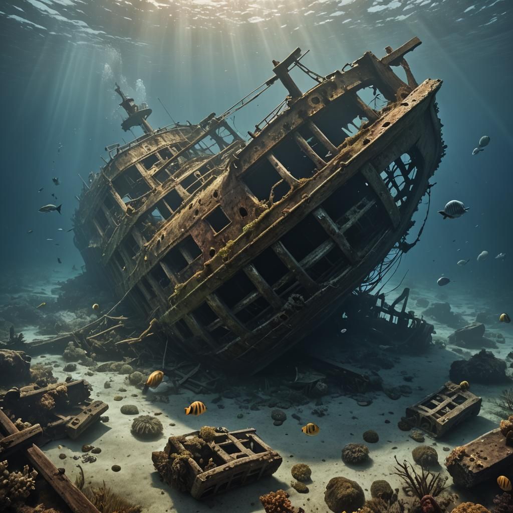 Haunted Shipwreck Underwater in Sinister Style