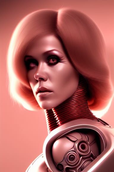 Biomechanical Android with Intricate Details