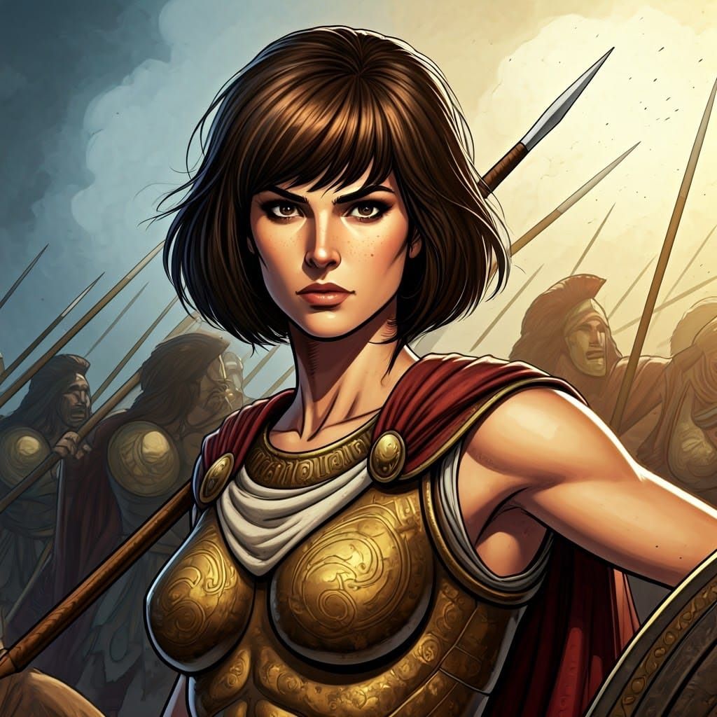 Ancient Greek Female Warriors in Linen Armor