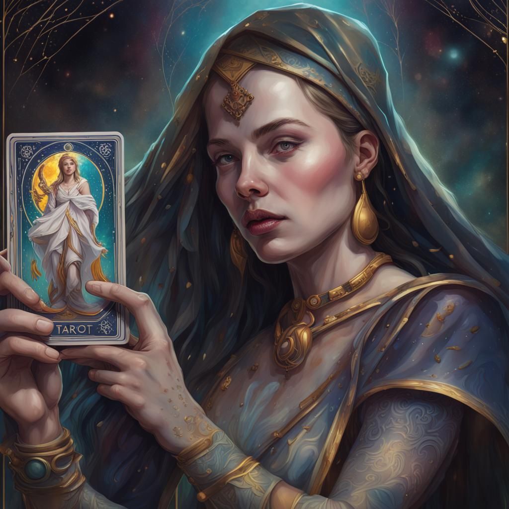 Detailed Tarot Card Set in Hyperrealistic Style