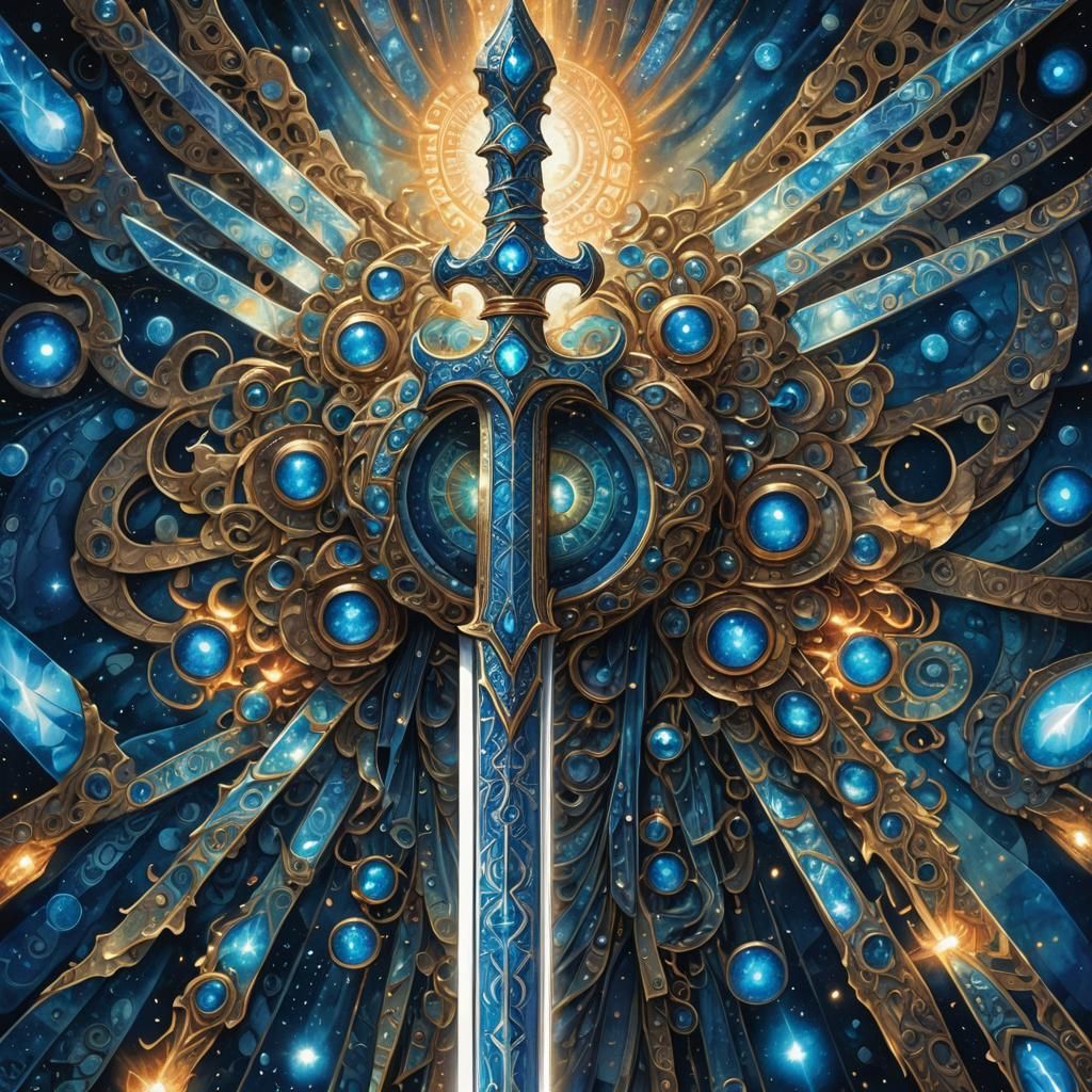 Astral Sword of Divine Light, Cosmic Illustration