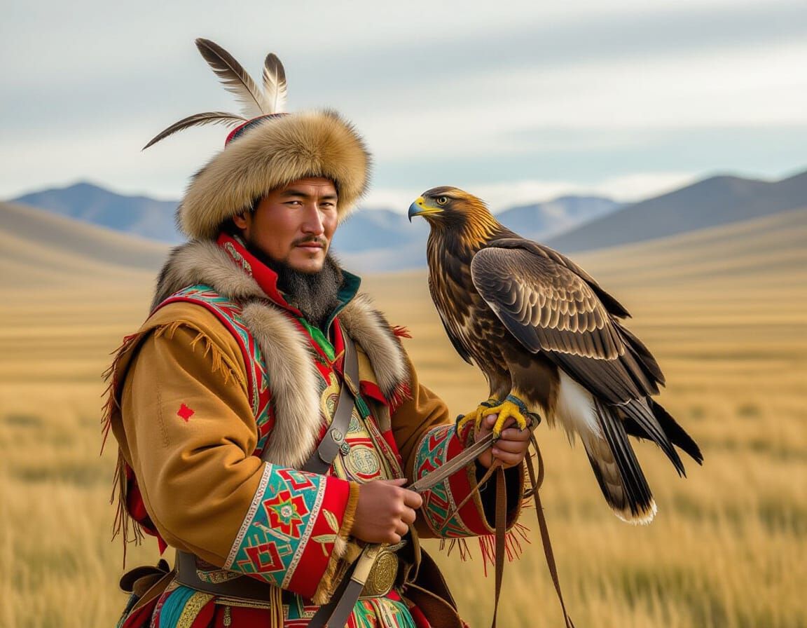 Jargal Batbayar & Zasuul - Mongolian Hunter with his Golden Eagle