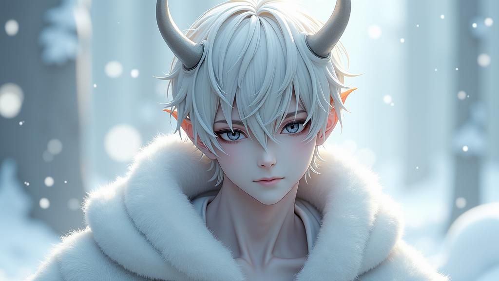 Icy Demon: Anime-Inspired 3D Art