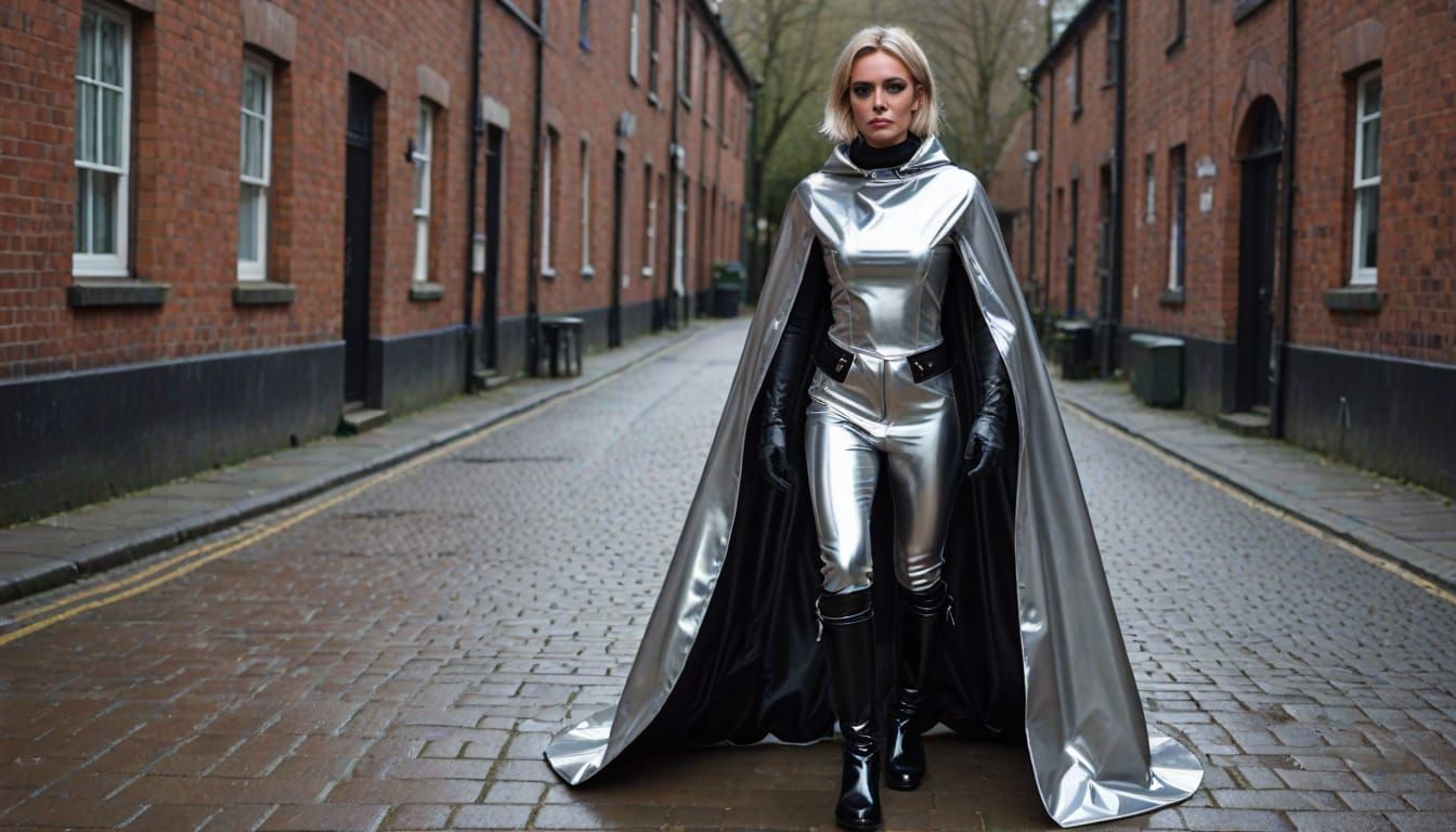 Futuristic Goddess in Latex Attire