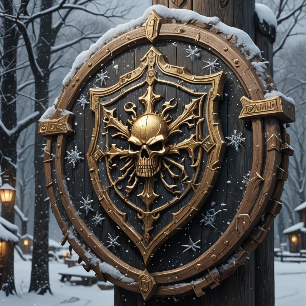 The Frosty Mug Tavern Emblem in Fantasy Style