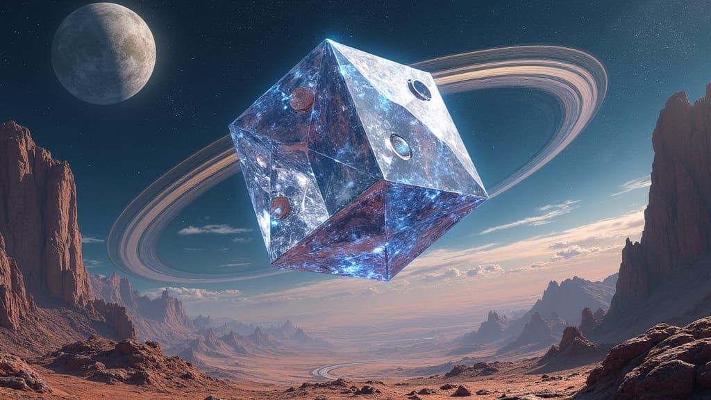 Crystal Hypercube in Planetary Ring System