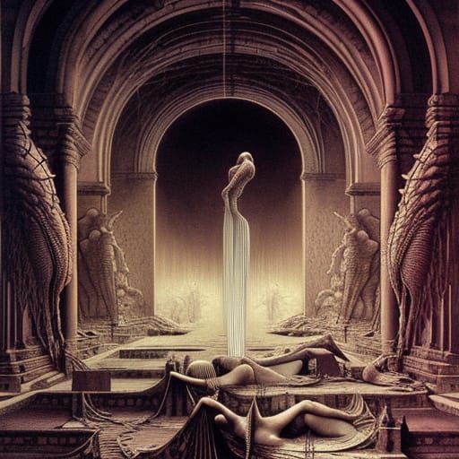 Eldritch Blood Memory in Aetherpunk Style