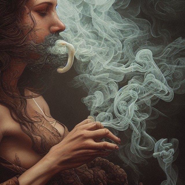 Smoker's Breath: Hyperrealistic Noir Photography