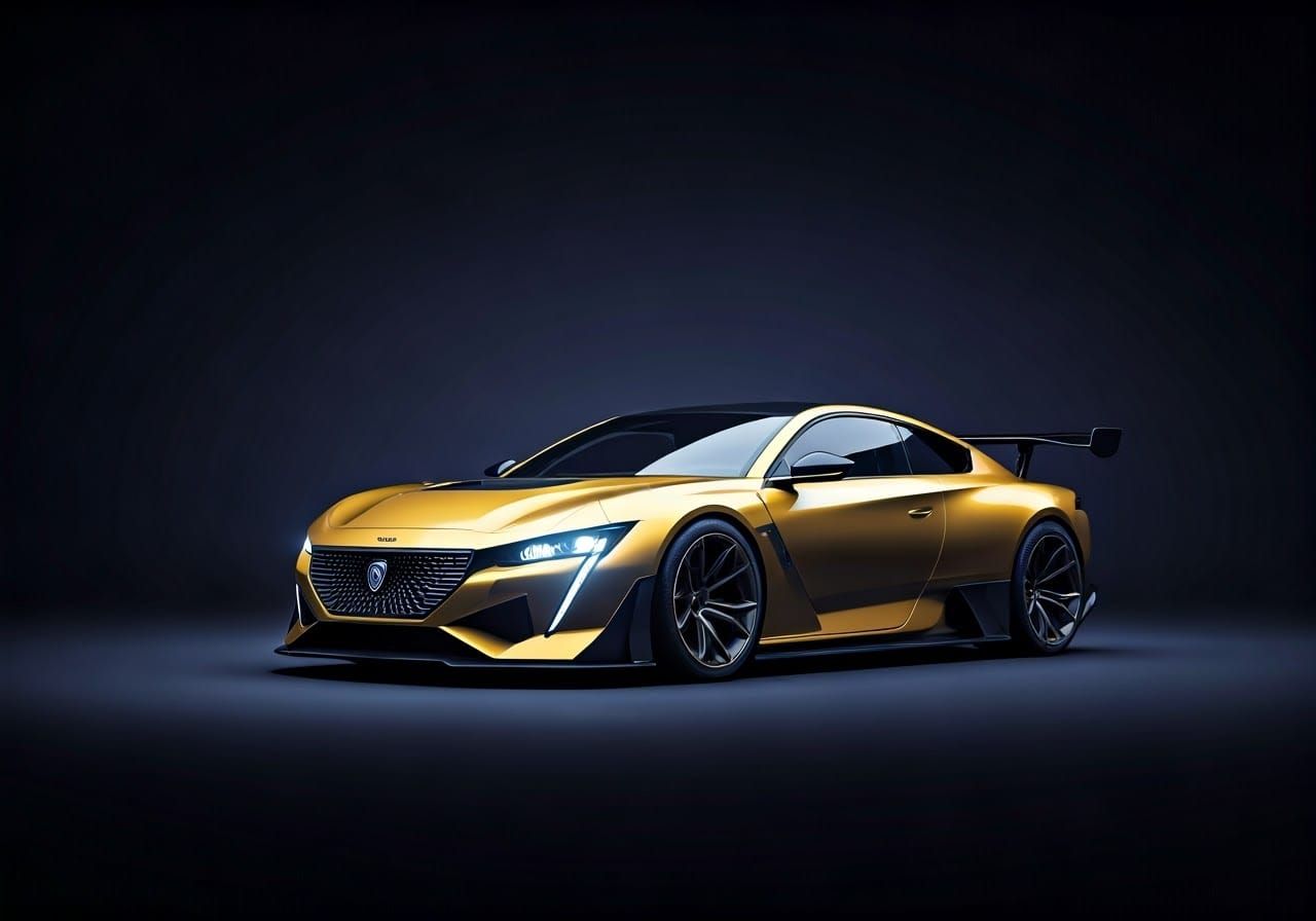 Dark Fantasy Hypercar Concept Art in 8K Resolution