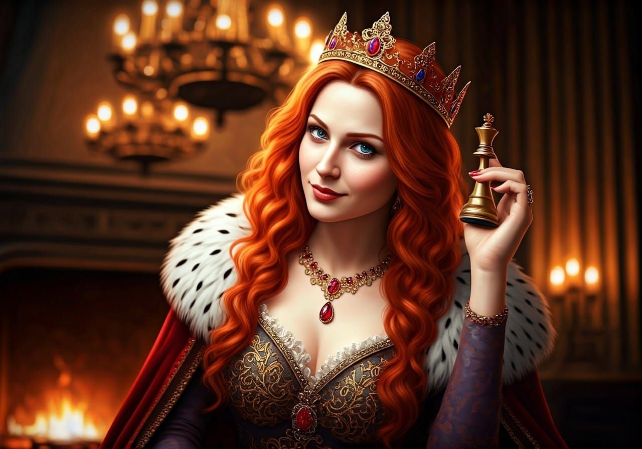 Medieval Queen Seeks Victory in Whispered Chess Match
