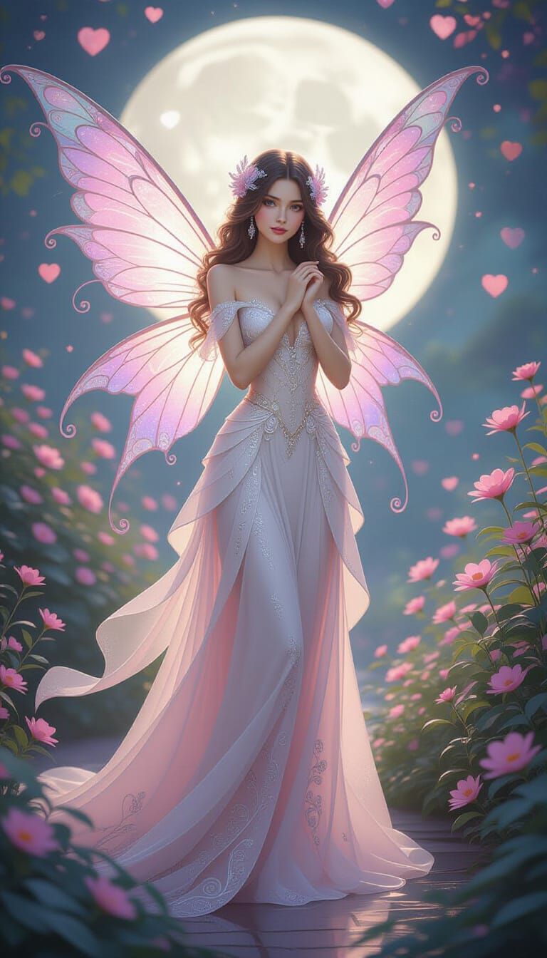Enchanting Fairy Figure with Pastel Wings