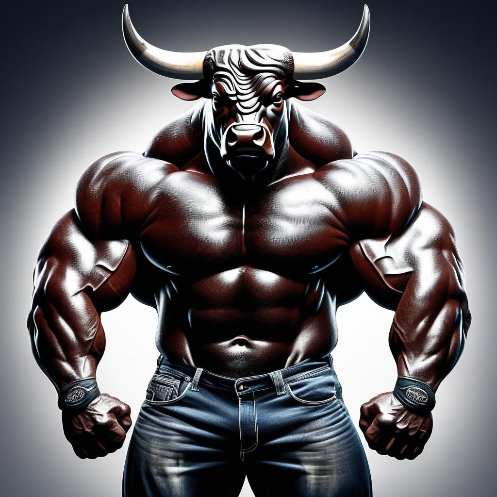 Bodybuilder Bull AI Generated Image