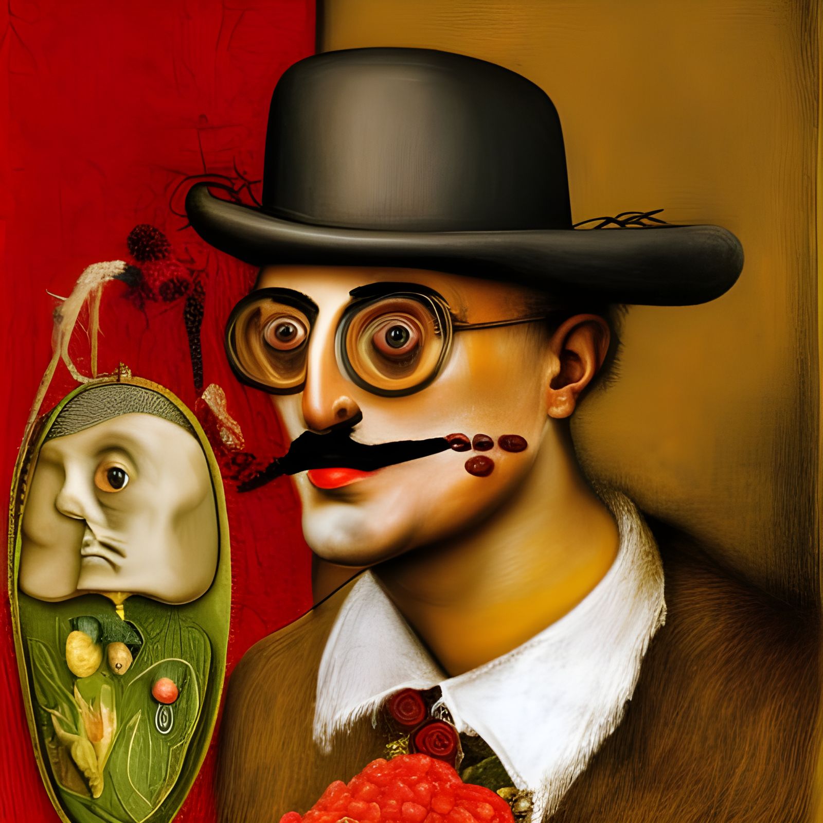 Arcimboldo-Style Portrait of Fernando Pessoa